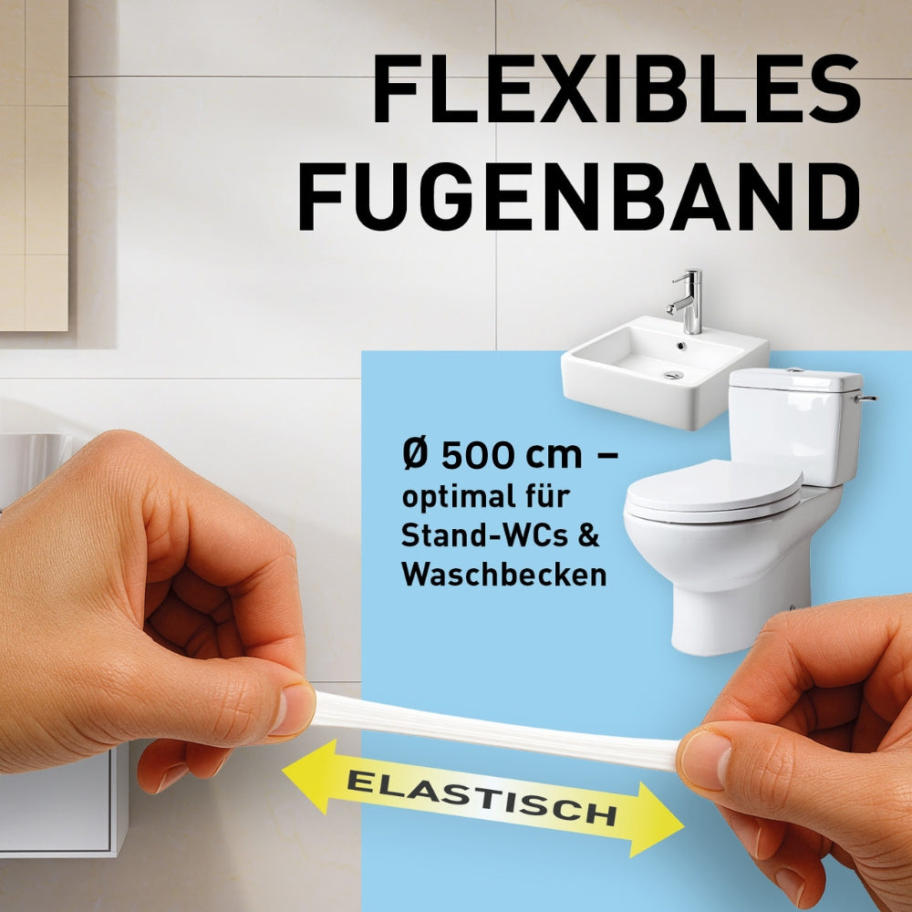 Flexibel und elastisch für Stand-Wcs und Waschbecken.