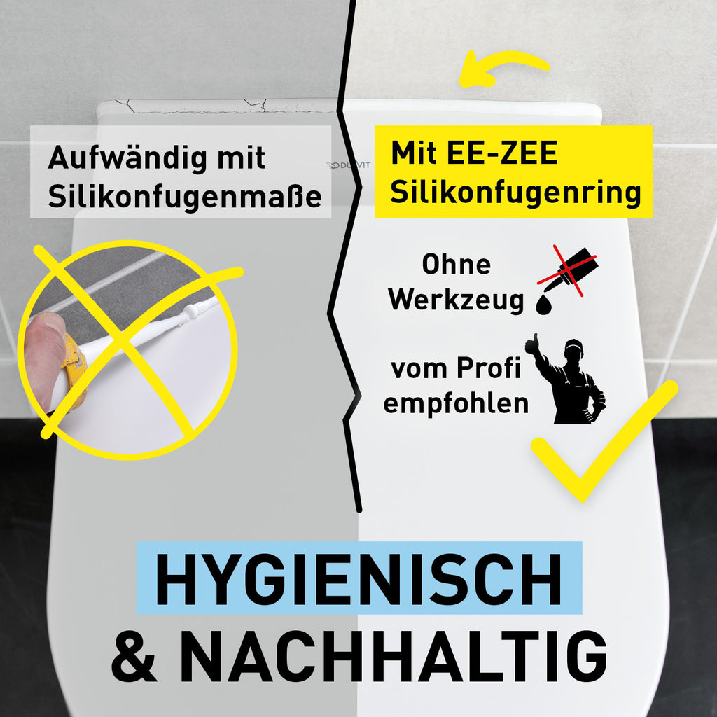 Direkter vergleich zum spritzen von Silikon, einfach und ohne Werkzeug.